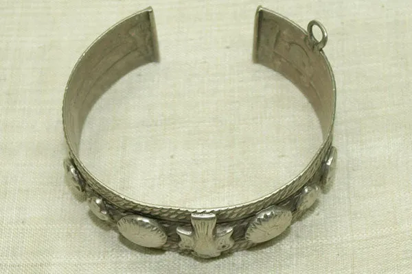 Coin Silver Cuff with Phoenix